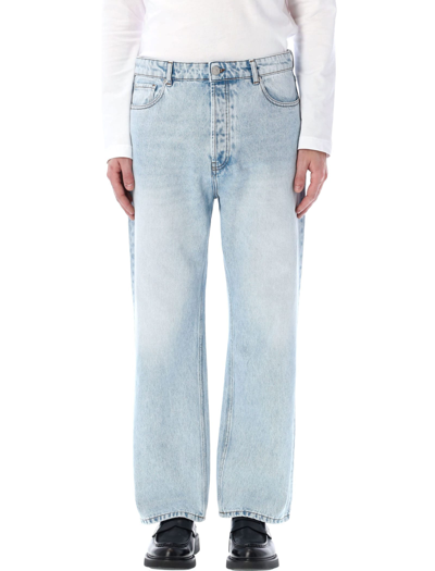 Shop Ami Alexandre Mattiussi Loose Fit Jeans In Light Blue