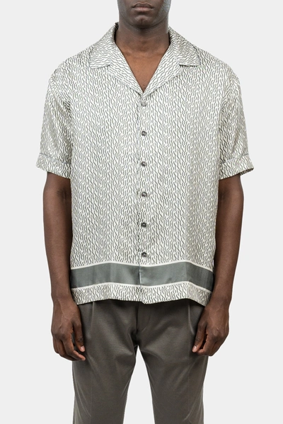 Shop Inimigo Monogram Silk Button Shirt In White