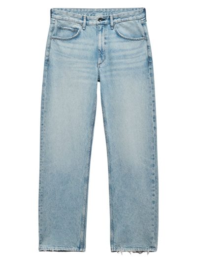 Shop Rag & Bone Men's Authentic Rigid Mide-rise Wide-leg Jeans In Skylight