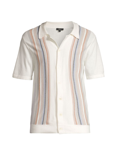 Shop Rails Men's Silas Knit Camp Shirt In White Multi