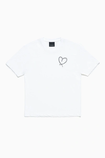 Shop Inimigo Heart Line Comfort T-shirt In White