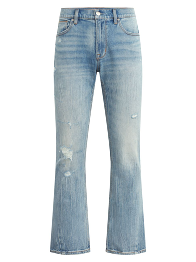 Shop Hudson Men's Walker Distressed Stretch Flare Jeans In Resort