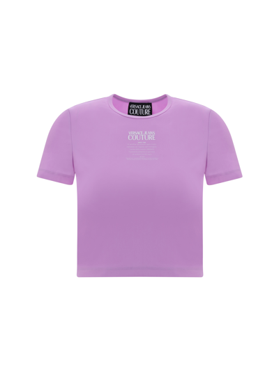 Shop Versace Jeans Couture T-shirt In Lilac