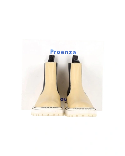 Shop Proenza Schouler Chelsea Ankle Boots In Beige Leather