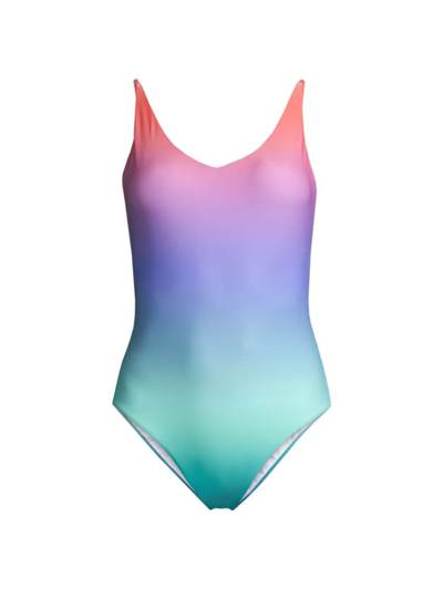 Shop Beach Riot Women's Reese Gradient One-piece Swimsuit In High Tide