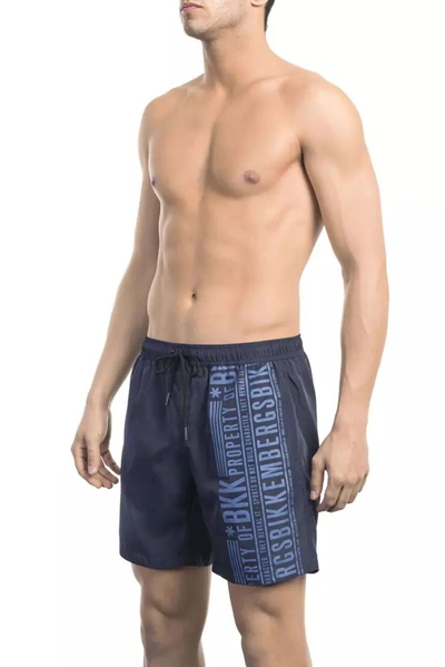 Shop Bikkembergs Polyester Men's Swimwear In Blue