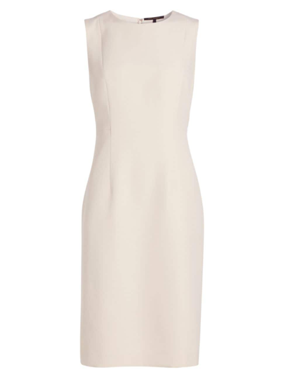 Shop Kobi Halperin Women's Meridian Milano Twill Sleeveless Sheath Dress In Canvas