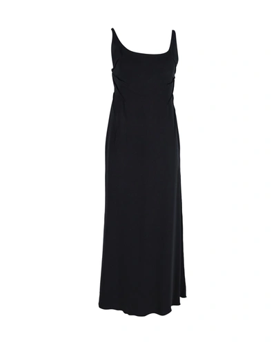 Shop Valentino Garavani Sleeveless Maxi Dress In Black Silk