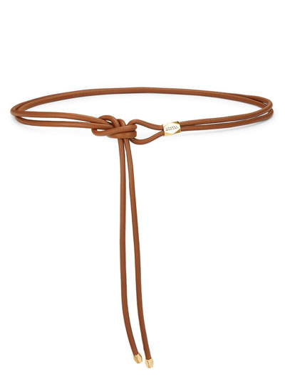 Shop Isabel Marant Women's Silvia Leather Wrap Belt In Cognac Gold