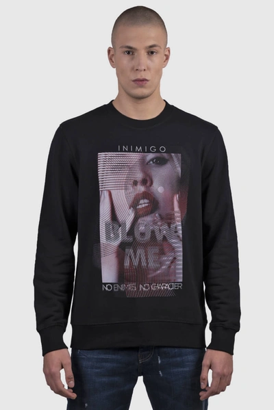 Shop Inimigo Blow Me Record Sweatshirt In Black