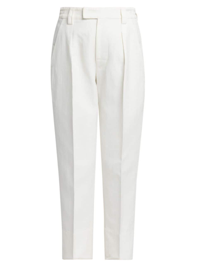 Shop Loro Piana Women's Reinga Linen & Cotton Pants In White