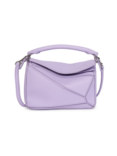 Shop Loewe Women's Mini Puzzle Leather Bag In Light Mauve