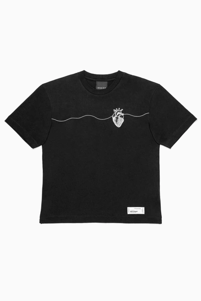 Shop Inimigo Heart Vibrations Print T-shirt In Black