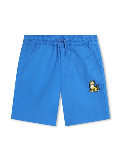 Shop Kenzo Shorts Con Ricamo In Blue