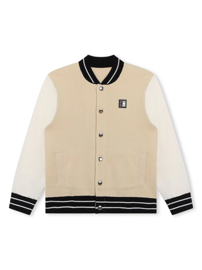 Shop Givenchy Bomber Con Applicazione In Beige