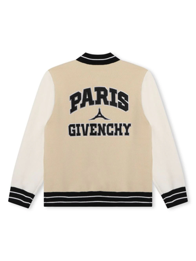 Shop Givenchy Bomber Con Applicazione In Beige