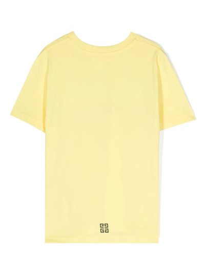 Shop Givenchy T-shirt Con Logo Stampato In Yellow
