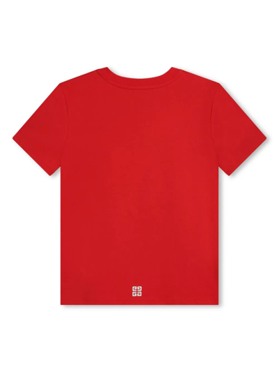 Shop Givenchy T-shirt Con Logo Stampato In Red