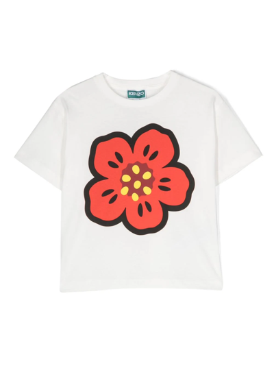 Shop Kenzo T-shirt In Cotone Con Stampa Sailor In White