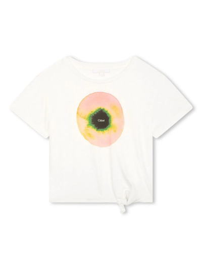 Shop Chloé T-shirt Con Stampa In White