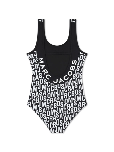 Shop Marc Jacobs Costume Intero Con Logo All-over In Black