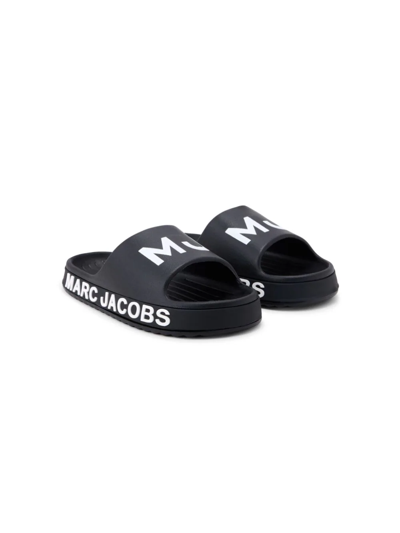 Shop Marc Jacobs Ciabatte Slides Con Stampa In Black