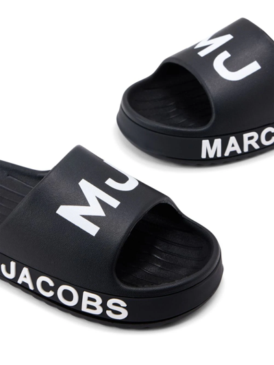Shop Marc Jacobs Ciabatte Slides Con Stampa In Black