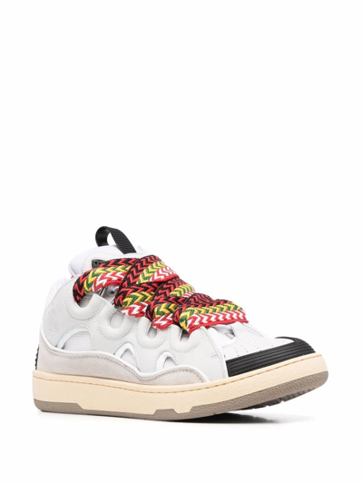 Shop Lanvin Sneakers Curb In White