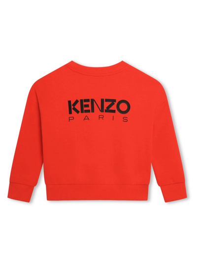 Shop Kenzo Felpa In Pile Sailor In Red