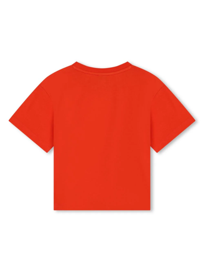 Shop Kenzo T-shirt A Maniche Corte Sailor In Red