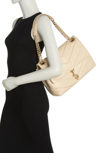 Shop Rebecca Minkoff Edie Maxi Shoulder Bag In Latte