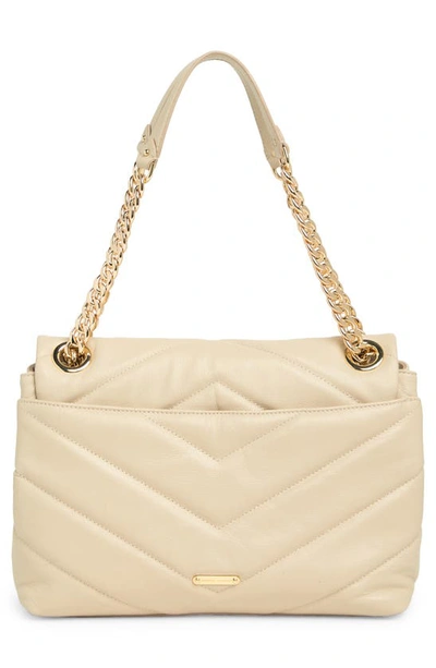 Shop Rebecca Minkoff Edie Maxi Shoulder Bag In Latte