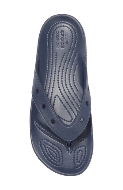 Shop Crocs Classic Flip Flop In Navy/navy