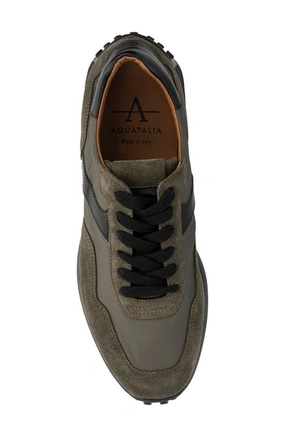 Shop Aquatalia Maurizio Sneaker In Olive