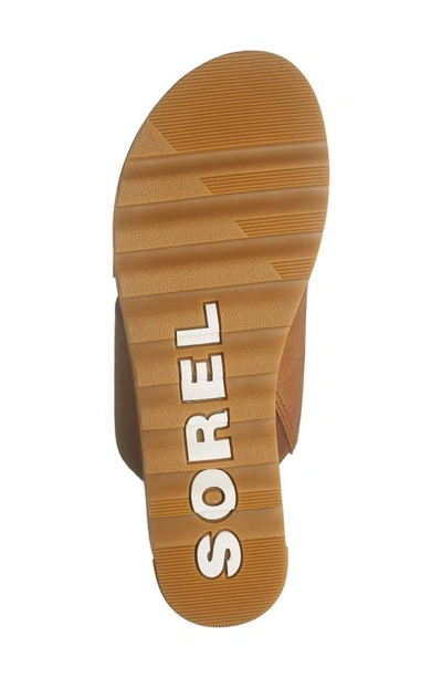 Shop Sorel Cameron Flatform Mule In Velvet Tan/ Gum