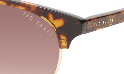 Shop Ted Baker 54mm Round Sunglasses In Tortoise