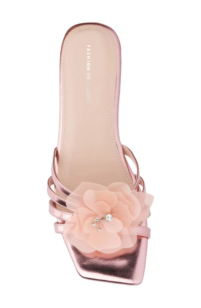 Fashion To Figure Shayla Slide Sandal In Baby Pink