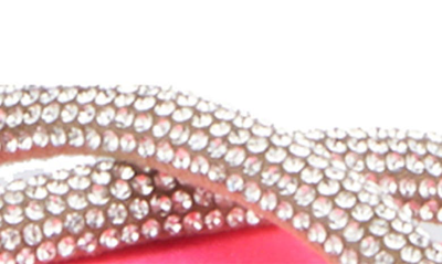 Fashion To Figure Sylvie Rhinestone Slide Sandal In Neon Pink