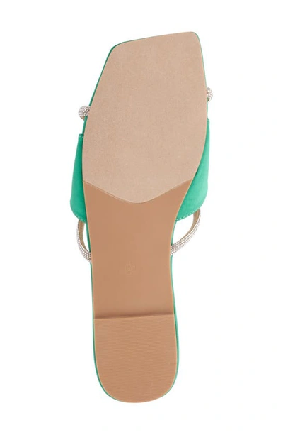 Shop Fashion To Figure Sylvie Rhinestone Slide Sandal In Kelly Green