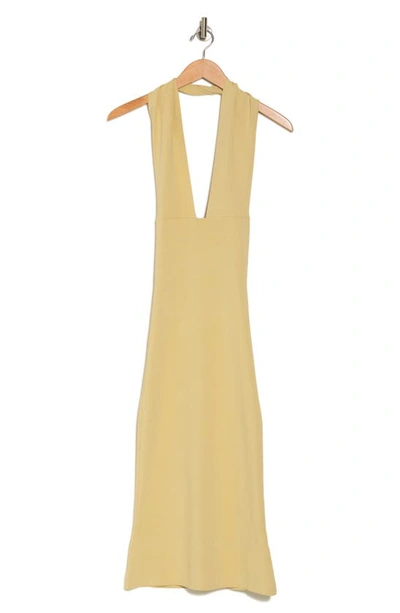 Shop Weworewhat We Wore What Halter Neck Midi Dress In Wheat
