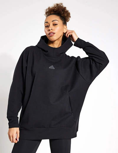 Shop Adidas Originals Adidas Z.n.e. Winterized Hoodie In Black