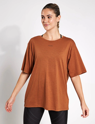 Shop Puma Fit Oversized Tee In Brown