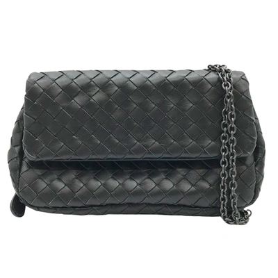 Shop Bottega Veneta Intrecciato Black Leather Shopper Bag ()