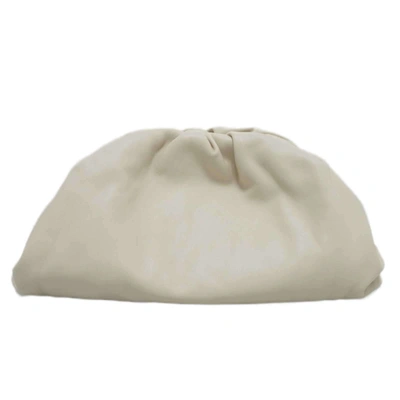 Shop Bottega Veneta White Leather Clutch Bag ()