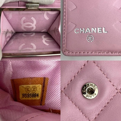 CHANEL Pre-owned Cambon Pink Leather Wallet  ()