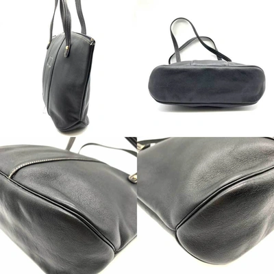 Shop Dior Cd Black Leather Tote Bag ()