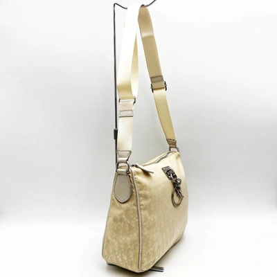 Shop Dior Ecru Canvas Shopper Bag ()