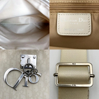 Shop Dior Ecru Canvas Shopper Bag ()