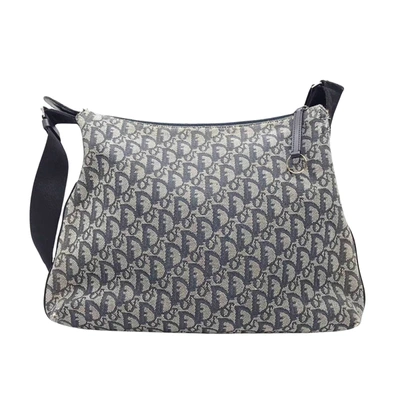 Shop Dior Navy Canvas Shopper Bag ()