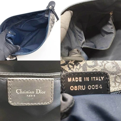 Shop Dior Navy Canvas Shopper Bag ()